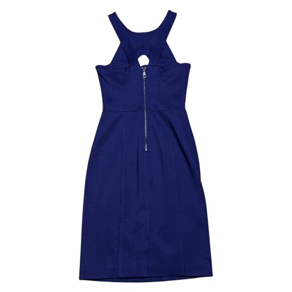 STUNNING Burberry London Blue Sleeveless Sheath Business Casual Cute Dress Small - Picture 3 of 8
